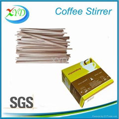 Wooden coffee stirrer