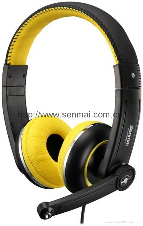  Dynamic stereo headphone for computer good quality with mic and volume remote