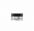 3g 5g Plastic transparent square PS jar cosmetic face cream jar 1