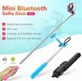 mini wireless bluetooth selfie stick monopod with bluetooth shutter button 4