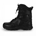 Genuine leather cheap price comfortable black anti riot boot 1