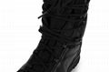 Genuine leather cheap price comfortable black anti riot boot 5