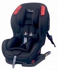 Baby car seat with isofix and top tether