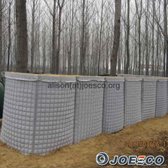 military sand wall/ defensive barrier/ beige hesco