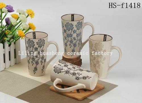 highly V shape ceramic mug