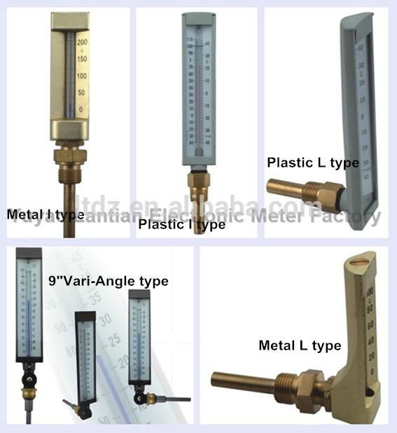 v line industrial glass thermometer
