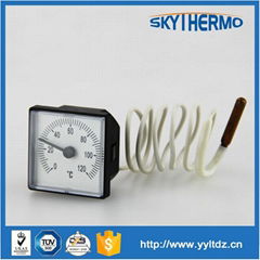 industrial use plastic square strip hot water capillary thermometer