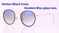 Highest quality Folding Round frame 3517 Sunglasses glasses cheap price   5