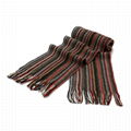 100% 1 ply cashmere scarf men's scarf striped Scarf 1