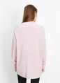 100% cashmere sweater fashion v neck lady sweater knit pullover sweater 2