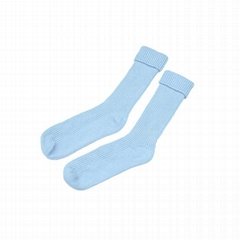 100% Cashmere Ribbed Bedsocks warm knitted socks