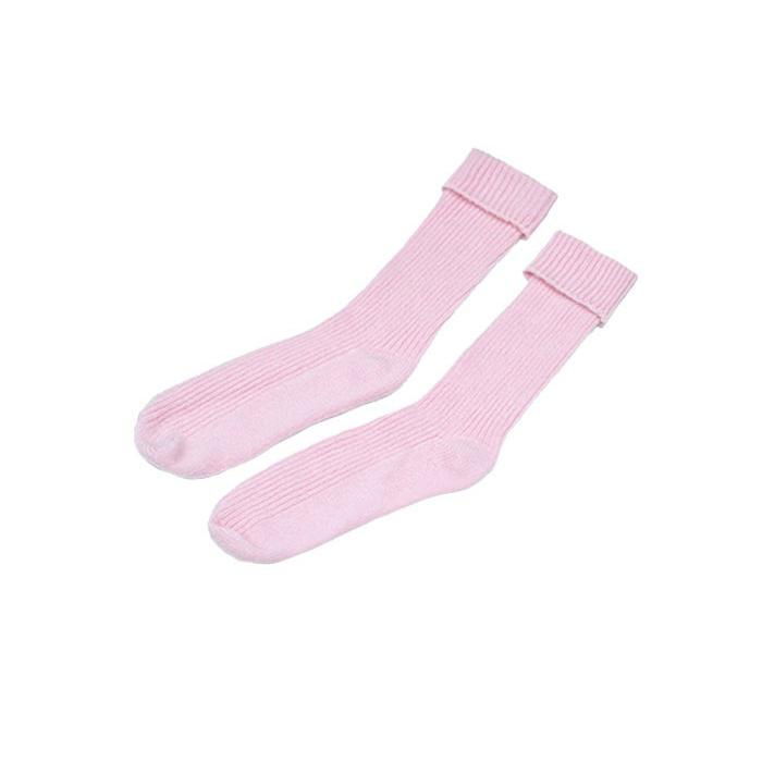 100% Cashmere Ribbed Bedsocks warm knitted socks 2