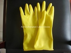 dipplined household latex gloves 60g