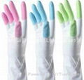 dipplined household latex gloves with colorful fingers  1