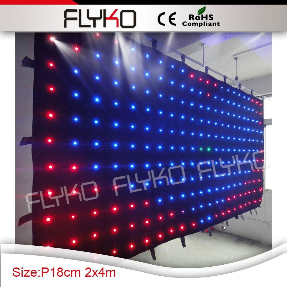  wedding stage backdrop fireproof soft led vision video curtain