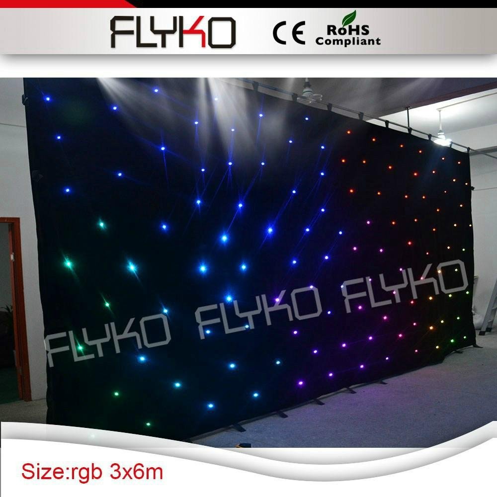 Disco Wedding LED Star Curtain Light LED Star Cloth 5