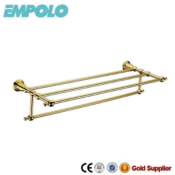 double towel racks with golden plated from Jiangmen 91615