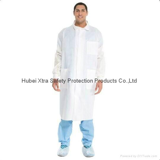 Disposable Non Woven Lab coat-China-Manufacturer-Hubei Xtra Safety Protection