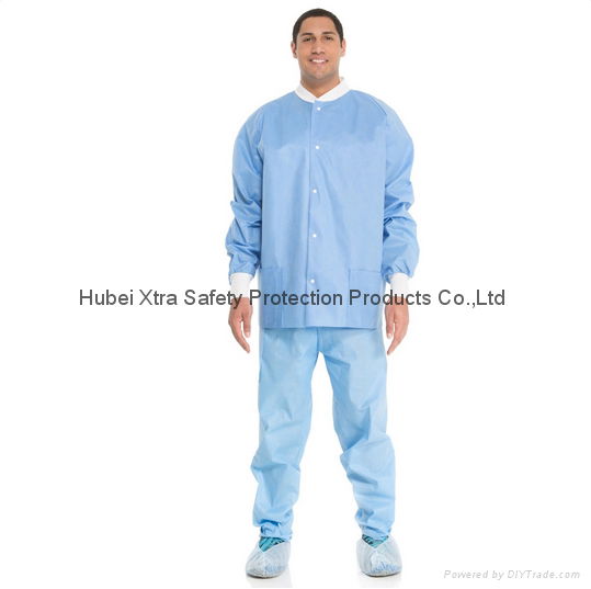 Disposable Non Woven Lab Coat-China-Manufacturer-Hubei Xtra Safety Protection