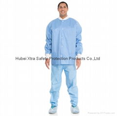 Disposable Non Woven Lab Coat-China-Manufacturer-Hubei Xtra Safety Protection