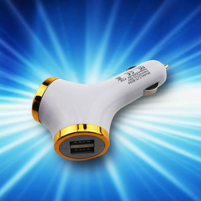  High quality mini car Universal Dual USB Car Charger for iPad iPhone 5V2A