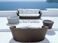 PE rattan garden outdoor wicker sofa 2