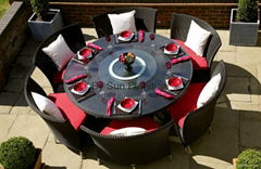 Outdoor rattan dining set