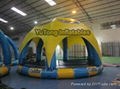 Inflatable pool with tent