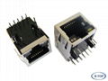 x1 PoE Magnetic RJ45 Connector for 100 base-t ethernet