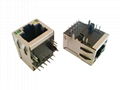 single port 10pin RJ45 Integrated Connector with 1000M transform 1