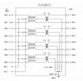 single port 10pin RJ45 Integrated Connector with 1000M transform 4