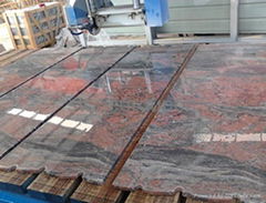 Chinese Multicolor Red Granite Flooring 600x300x20mm Polished