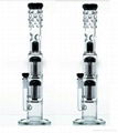 18inch double arms glass water  bong