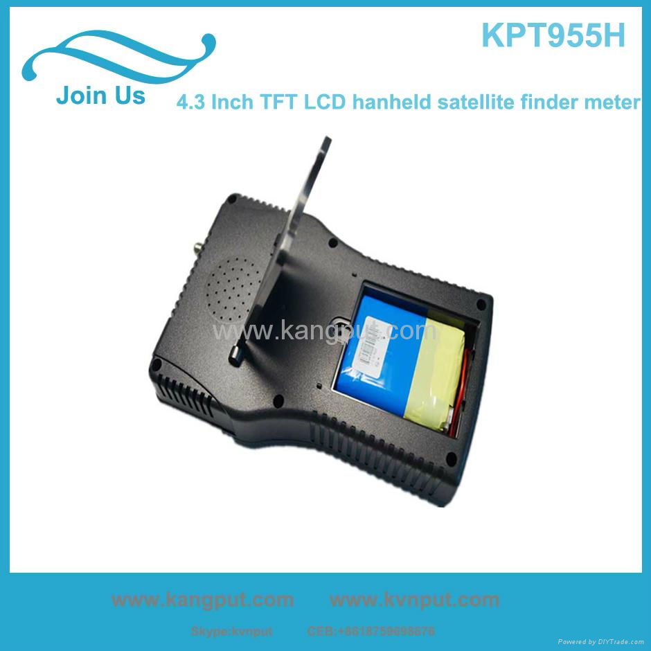 Satfinder KPT955H 4.3 Inch handheld satellite finder meter digital hd mpeg 4 dvb 3