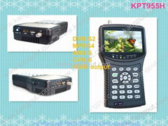 Satfinder KPT955H 4.3 Inch handheld satellite finder meter digital hd mpeg 4 dvb