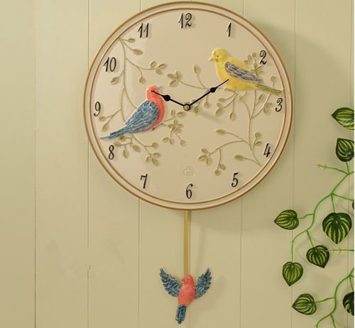 Silent movement cuckoo and Home Decoration Gifts Wall Clock European style 3