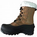 Leather upper winter boots for outdoor