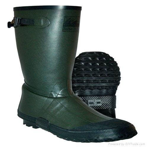 Green rubber boots fishing booting water proof