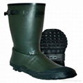 Green rubber boots fishing booting water proof 1