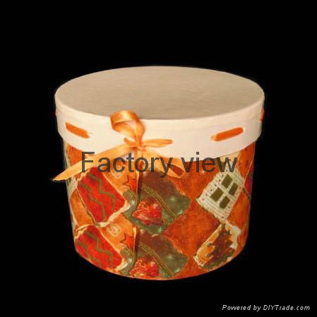 Round lid and base paper gift box 2