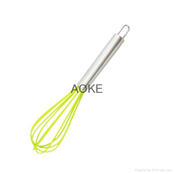 silicone Hand Mixer Coated Egg Whisk  2