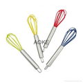 silicone Hand Mixer Coated Egg Whisk 