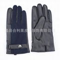 Men's PU woolen  gloves 