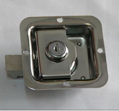 Stainless steel flush mount truck paddle latch with locking