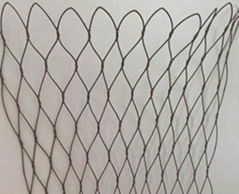 Stainless steel knotted rope mesh