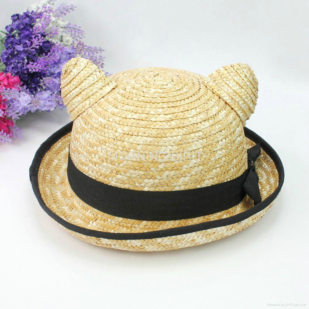 Fashion women ladies hats cool summer mini straw hats to decorate  5