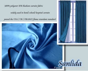 100%polyester inherently flame retardant hotel curtain fabric 2