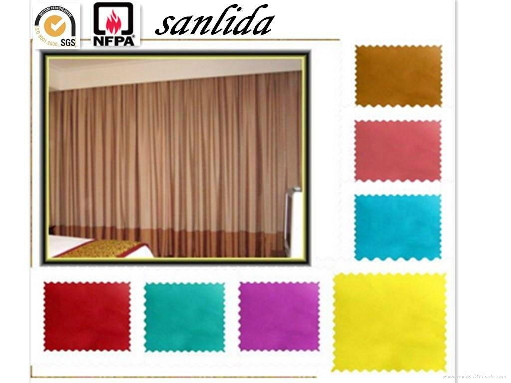 100%polyester inherently flame retardant hotel curtain fabric 5