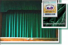 100% polyester fire-retardant theater curtain fabric