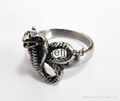 Fashion 316l stainless steel rings jewelry men's rings casting snake rings  2